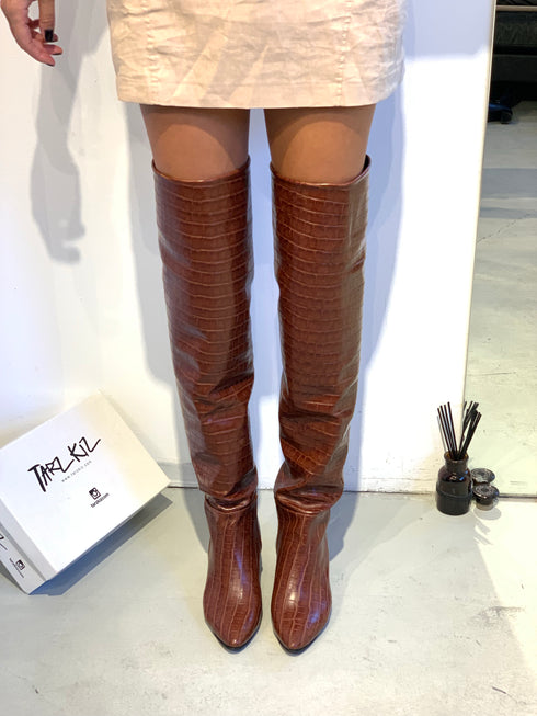 CANDI KAHVE DİZ ÜSTÜ ÇİZME